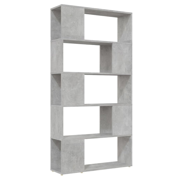 Betongraues Bücherregal Raumteiler 80x24x155 cm