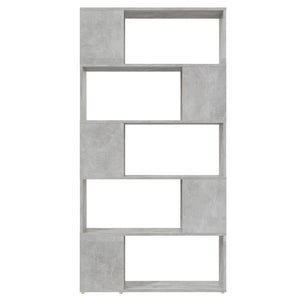 Betongraues Bücherregal Raumteiler 80x24x155 cm