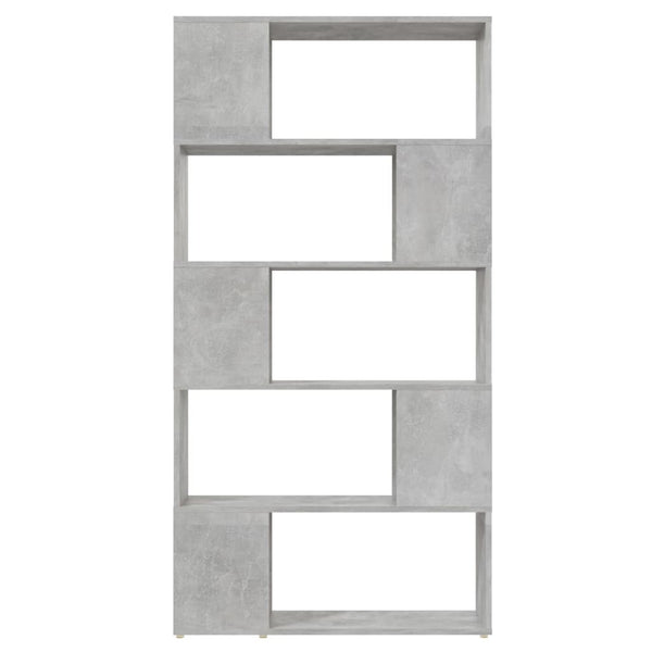Betongraues Bücherregal Raumteiler 80x24x155 cm