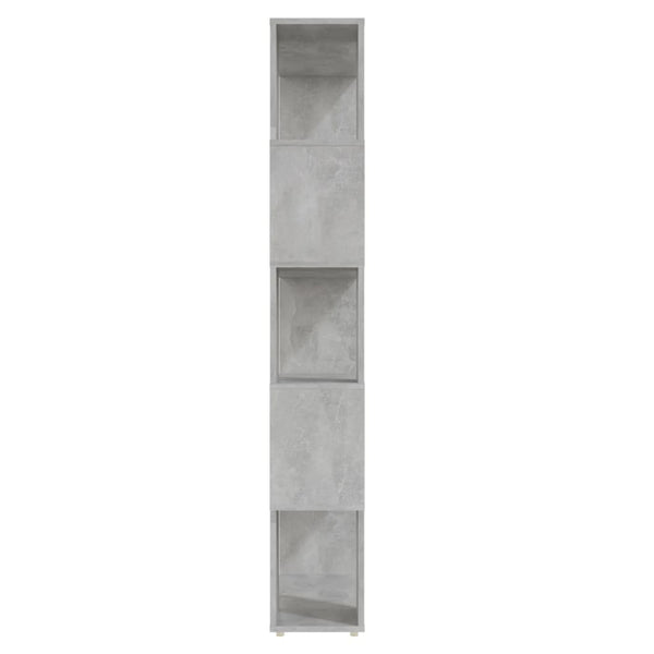 Betongraues Bücherregal Raumteiler 80x24x155 cm