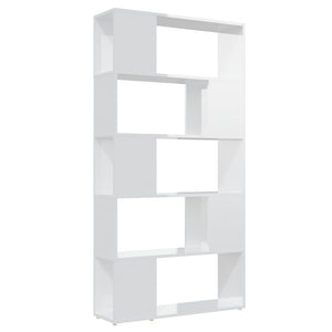 Hochglanz Bücherregal Raumteiler Weiß