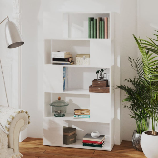 Hochglanz Bücherregal Raumteiler Weiß