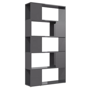 Hochglanz Bücherregal Raumteiler Grau 80x155cm