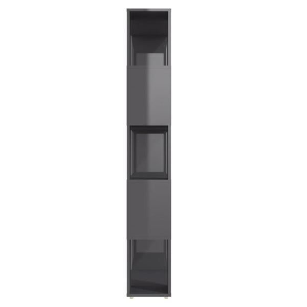 Hochglanz Bücherregal Raumteiler Grau 80x155cm