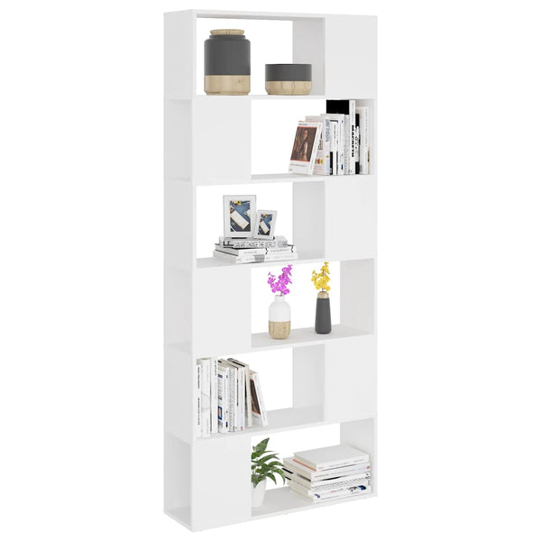 Weißes Bücherregal Raumteiler 80x186 cm