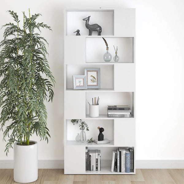 Weißes Bücherregal Raumteiler 80x186 cm