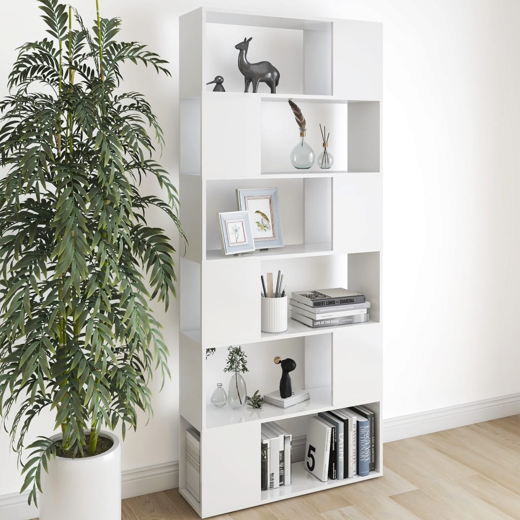 Weißes Bücherregal Raumteiler 80x186 cm