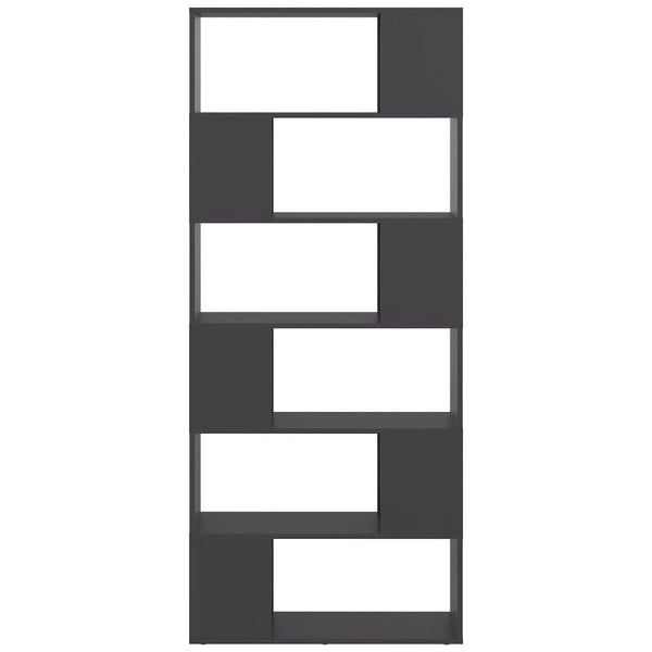 Graues Bücherregal Raumteiler 80x24x186 cm
