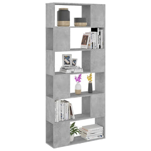 Betongraues Bücherregal Raumteiler 80x186 cm