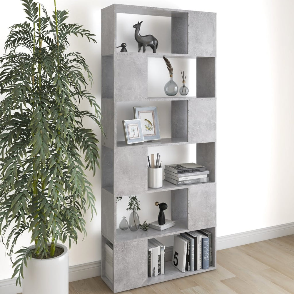 Betongraues Bücherregal Raumteiler 80x186 cm