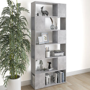 Betongraues Bücherregal Raumteiler 80x186 cm