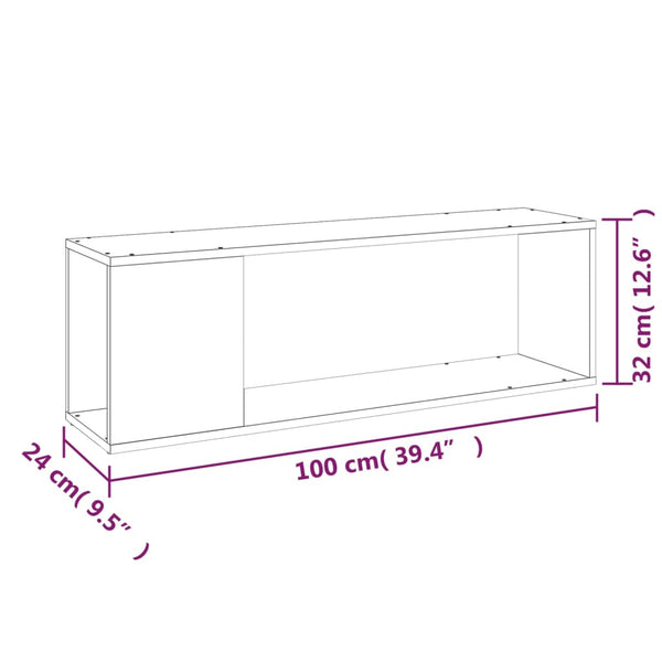 Grauer TV-Schrank 100 cm