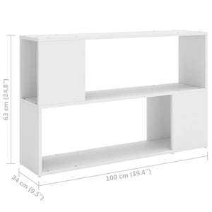 Bücherregal Weiß 100x24x63 cm
