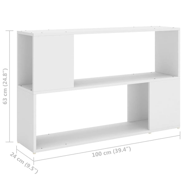 Bücherregal Weiß 100x24x63 cm