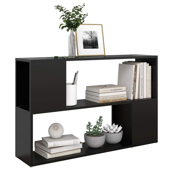 Schwarzes Bücherregal 100x24x63 cm