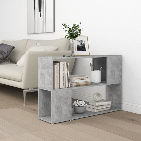 Betongraues Bücherregal, 100 cm breit