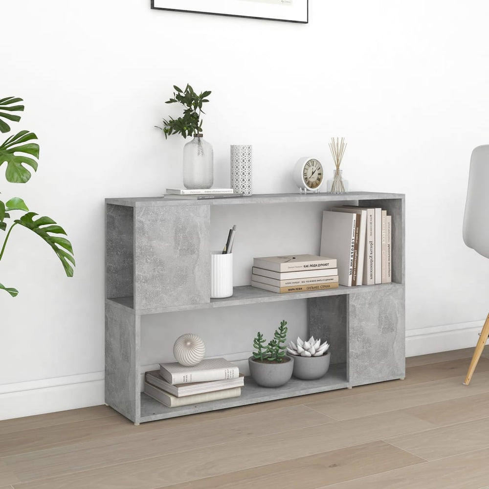 Betongraues Bücherregal, 100 cm breit