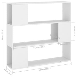 Weißes Bücherregal Raumteiler 100x94 cm
