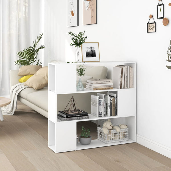 Weißes Bücherregal Raumteiler 100x94 cm