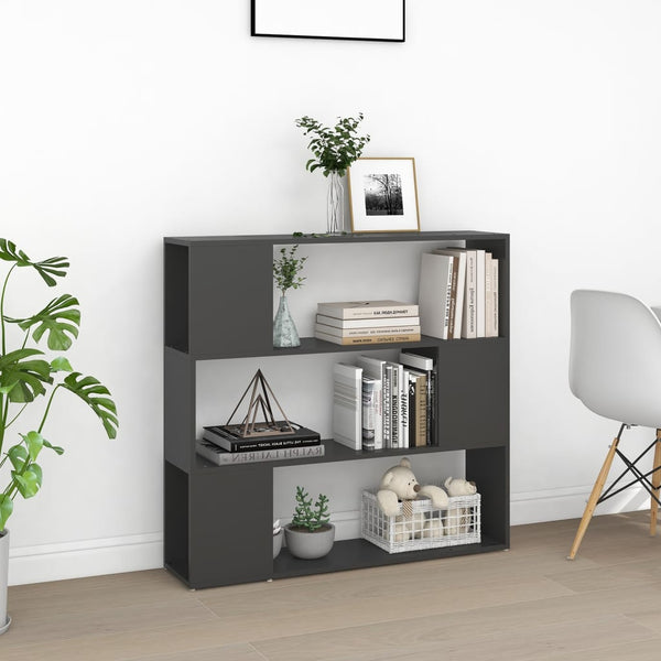 Graues Bücherregal Raumteiler 100x24x94 cm