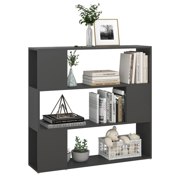 Graues Bücherregal Raumteiler 100x24x94 cm