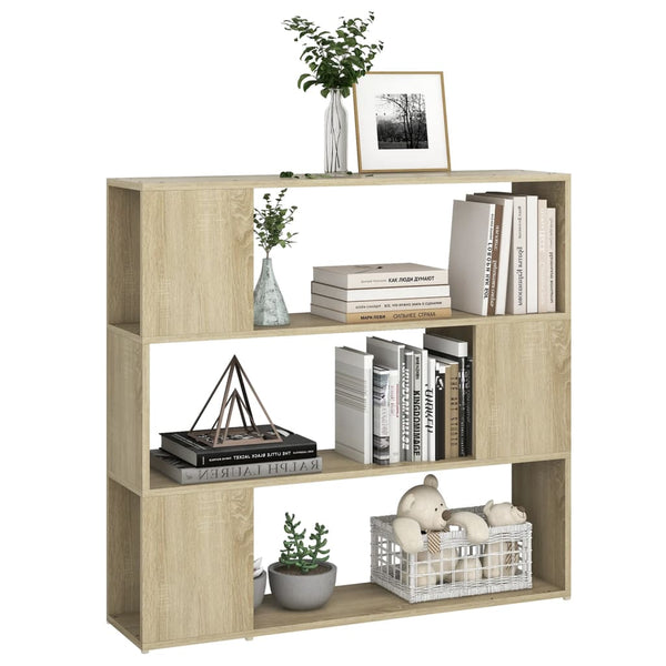 Sonoma Eiche Bücherregal Raumteiler 100x94 cm