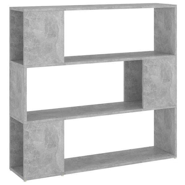 Betongraues Bücherregal Raumteiler 100x24x94 cm