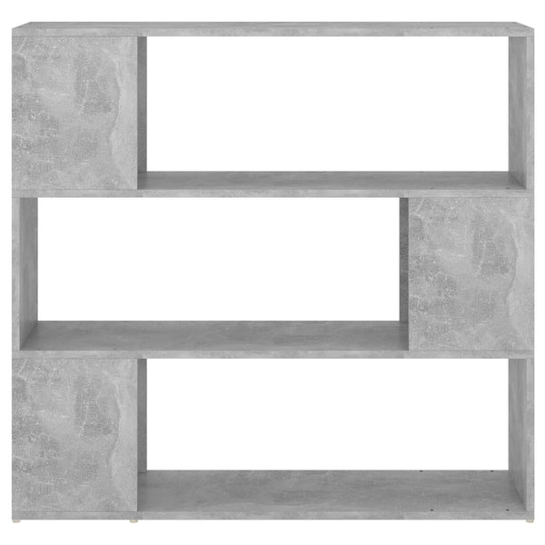 Betongraues Bücherregal Raumteiler 100x24x94 cm