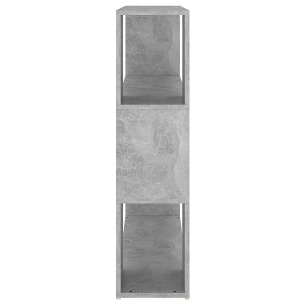 Betongraues Bücherregal Raumteiler 100x24x94 cm