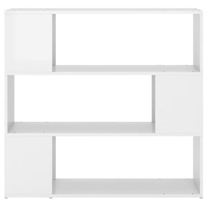 Hochglanz Bücherregal Raumteiler Weiß 100x94 cm