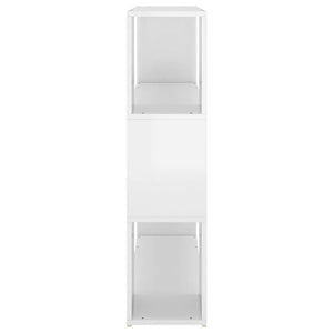 Hochglanz Bücherregal Raumteiler Weiß 100x94 cm