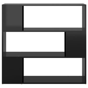 Hochglanz Bücherregal Raumteiler Schwarz 100x94 cm