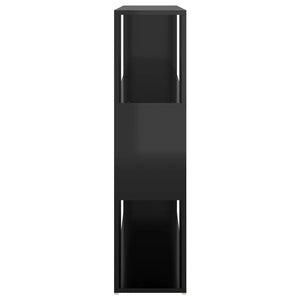 Hochglanz Bücherregal Raumteiler Schwarz 100x94 cm