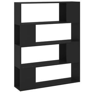 Schwarzes Bücherregal Raumteiler 100x124 cm