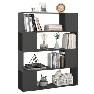 Graues Bücherregal Raumteiler 100x24x124 cm