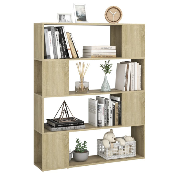 Sonoma Eiche Bücherregal Raumteiler 100x124 cm