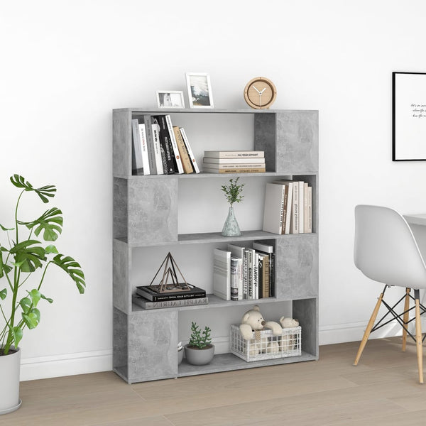Betongraues Bücherregal / Raumteiler 100x124 cm