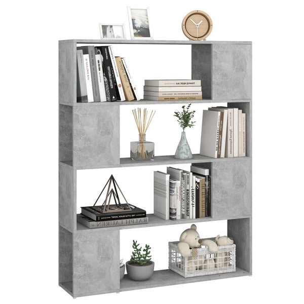 Betongraues Bücherregal / Raumteiler 100x124 cm