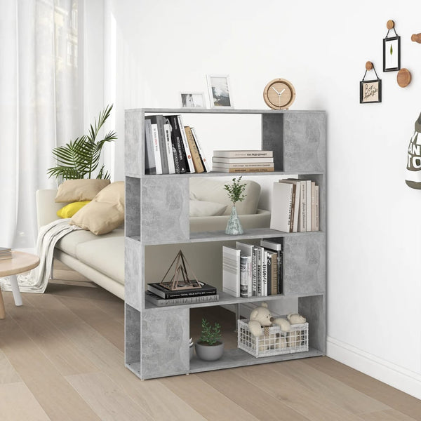 Betongraues Bücherregal / Raumteiler 100x124 cm
