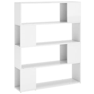 Hochglanz Bücherregal Raumteiler Weiß 100x124 cm
