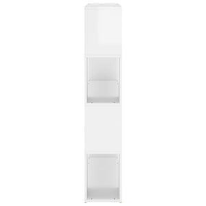 Hochglanz Bücherregal Raumteiler Weiß 100x124 cm