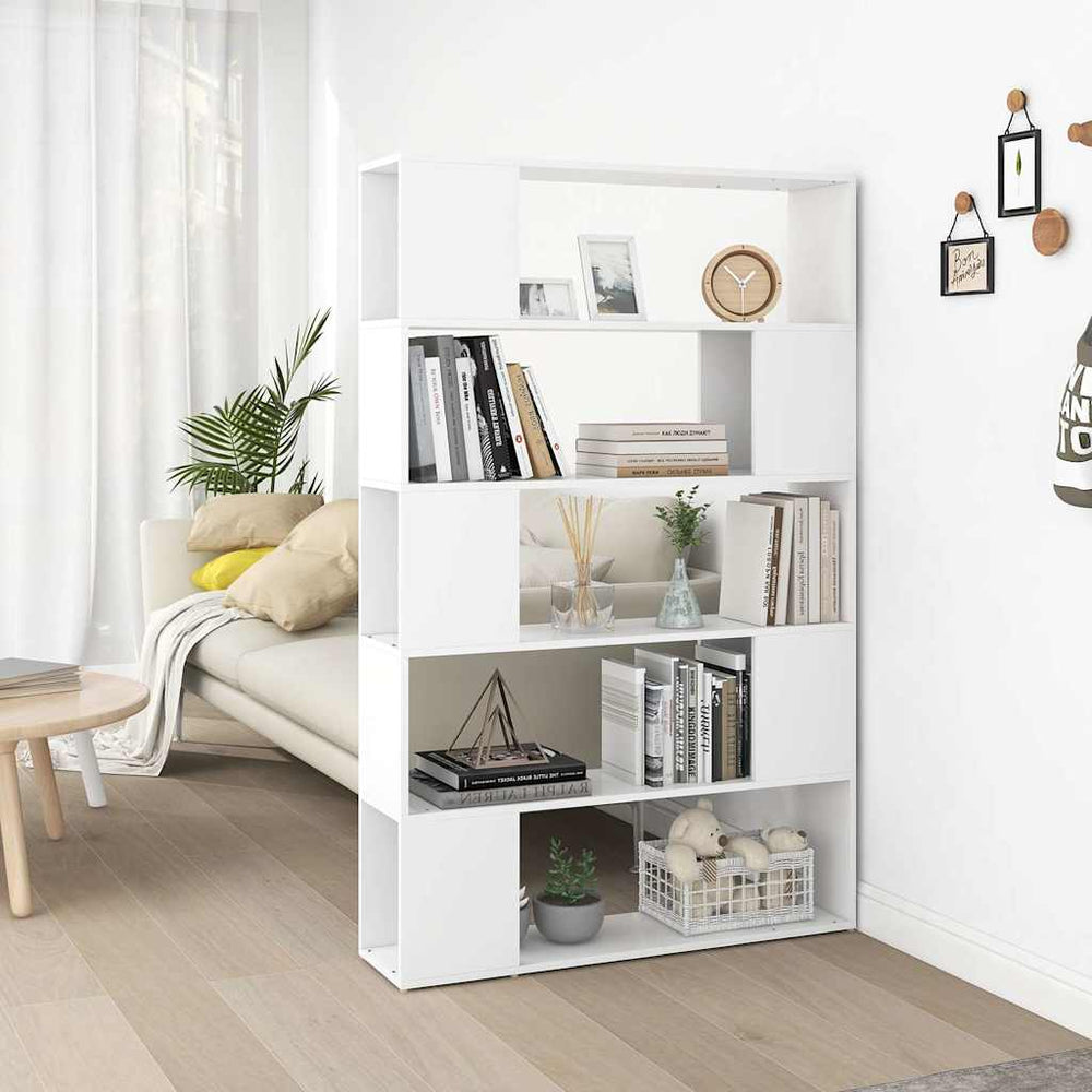 Weißes Bücherregal Raumteiler 100x155 cm