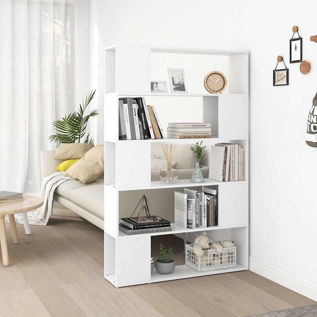 Weißes Bücherregal Raumteiler 100x155 cm