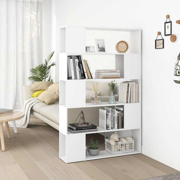 Weißes Bücherregal Raumteiler 100x155 cm
