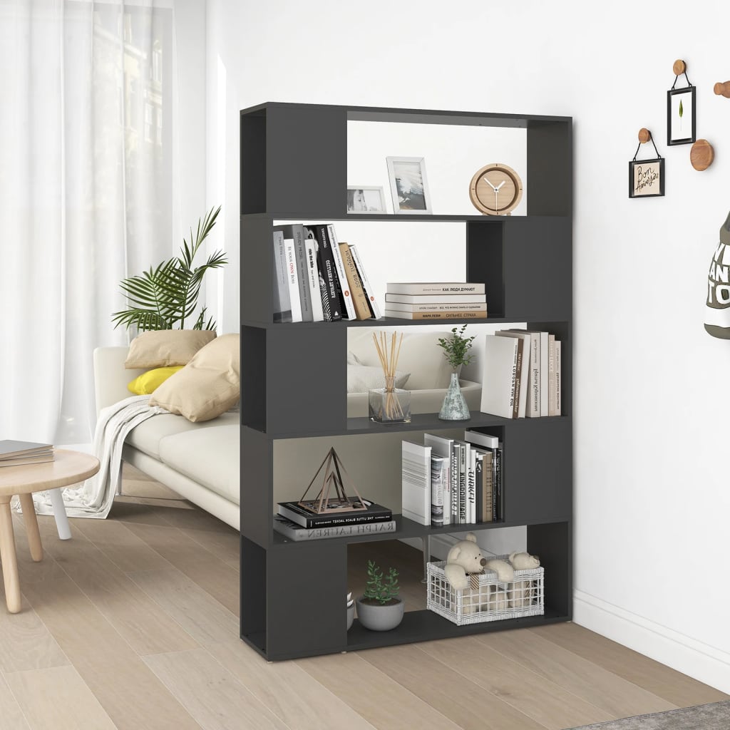 Graues Bücherregal / Raumteiler 100x155 cm
