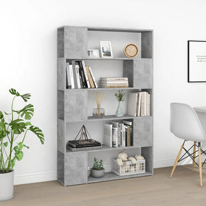 Betongraues Bücherregal / Raumteiler, 100x155 cm