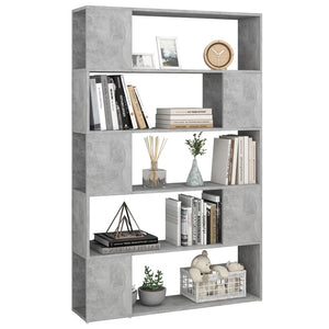 Betongraues Bücherregal / Raumteiler, 100x155 cm