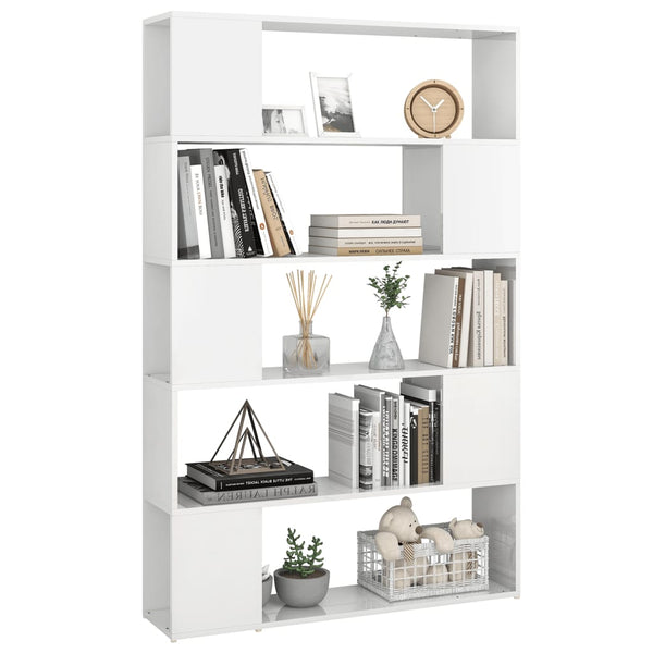 Hochglanz Bücherregal Raumteiler Weiß