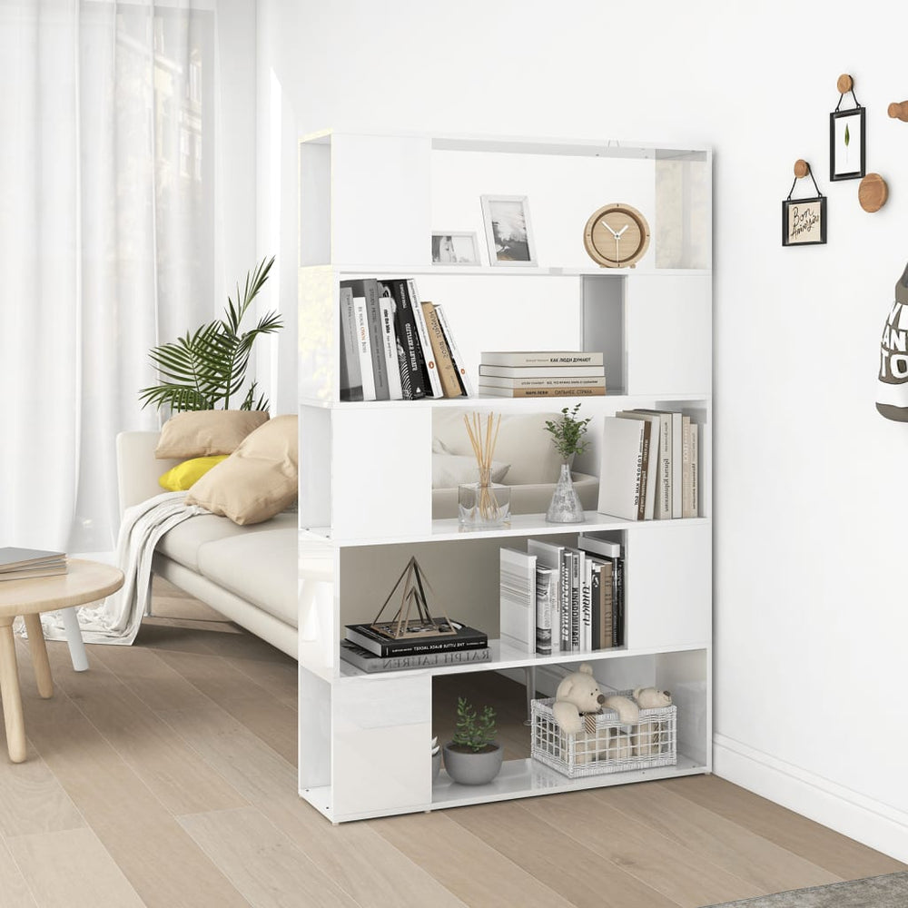 Hochglanz Bücherregal Raumteiler Weiß