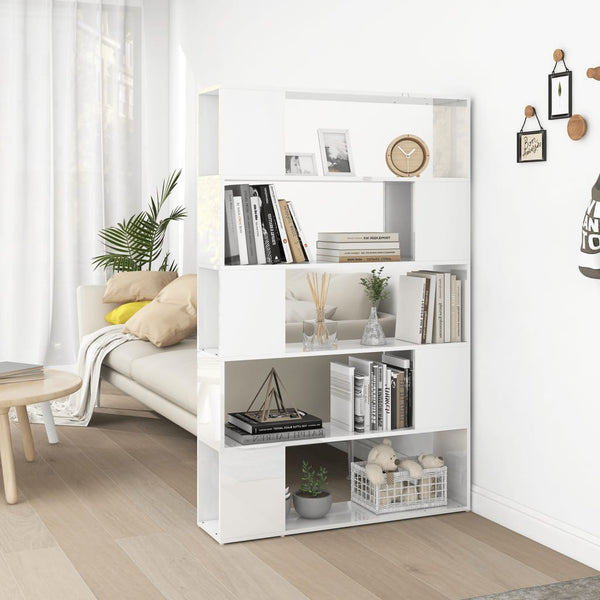 Hochglanz Bücherregal Raumteiler Weiß